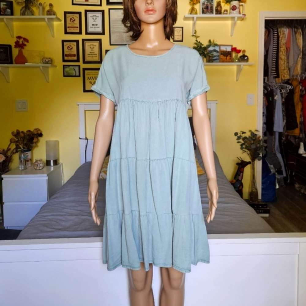 Veveret Babydoll Mini Dress - Picture 2 of 13